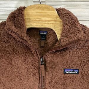 Patagonia Women's Teddy 1/4 Zip Pullover Fleece Brown Jacket Fall Winter‎ Sz Sm